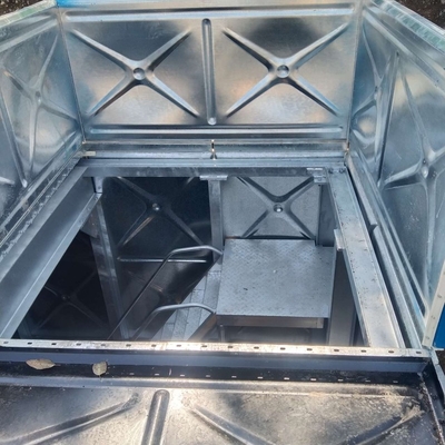 China Supplier HDG Overhead Easy Operation Hot Dip Galvanized Steel Rainwater Storage Tanks