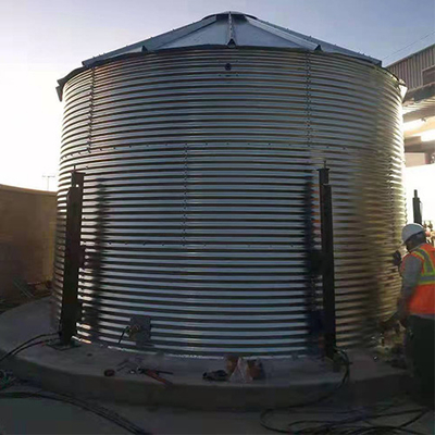 Hotels Factory Price Corrugated Steel Water Tank Galvanized Steel Rainwater Harvesting Tanks 5000 Liter Cylindrical Round Gallon Tank